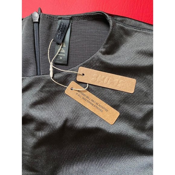 Skims All In One Shine Crew Neck Long Sleeve Jumpsuit Bodysuit Gray 2X NWT - Picture 5 of 9